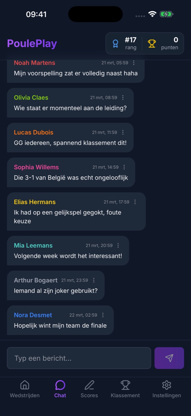 Groepschat in de app